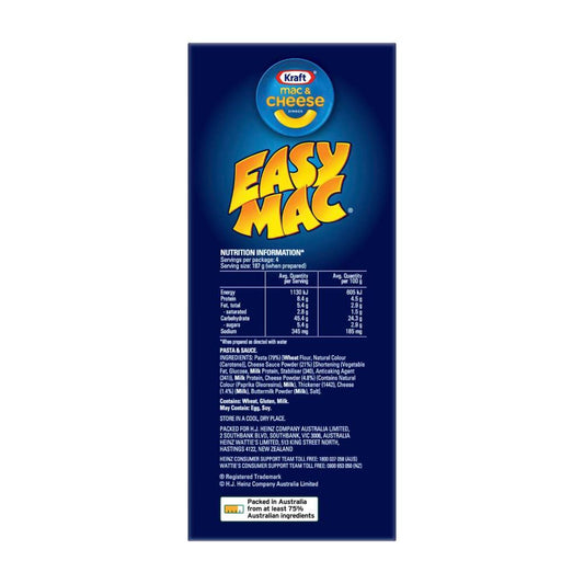 Kraft Easy Mac And Cheese Original Cheese Pasta Macaroni Noodles - 280g