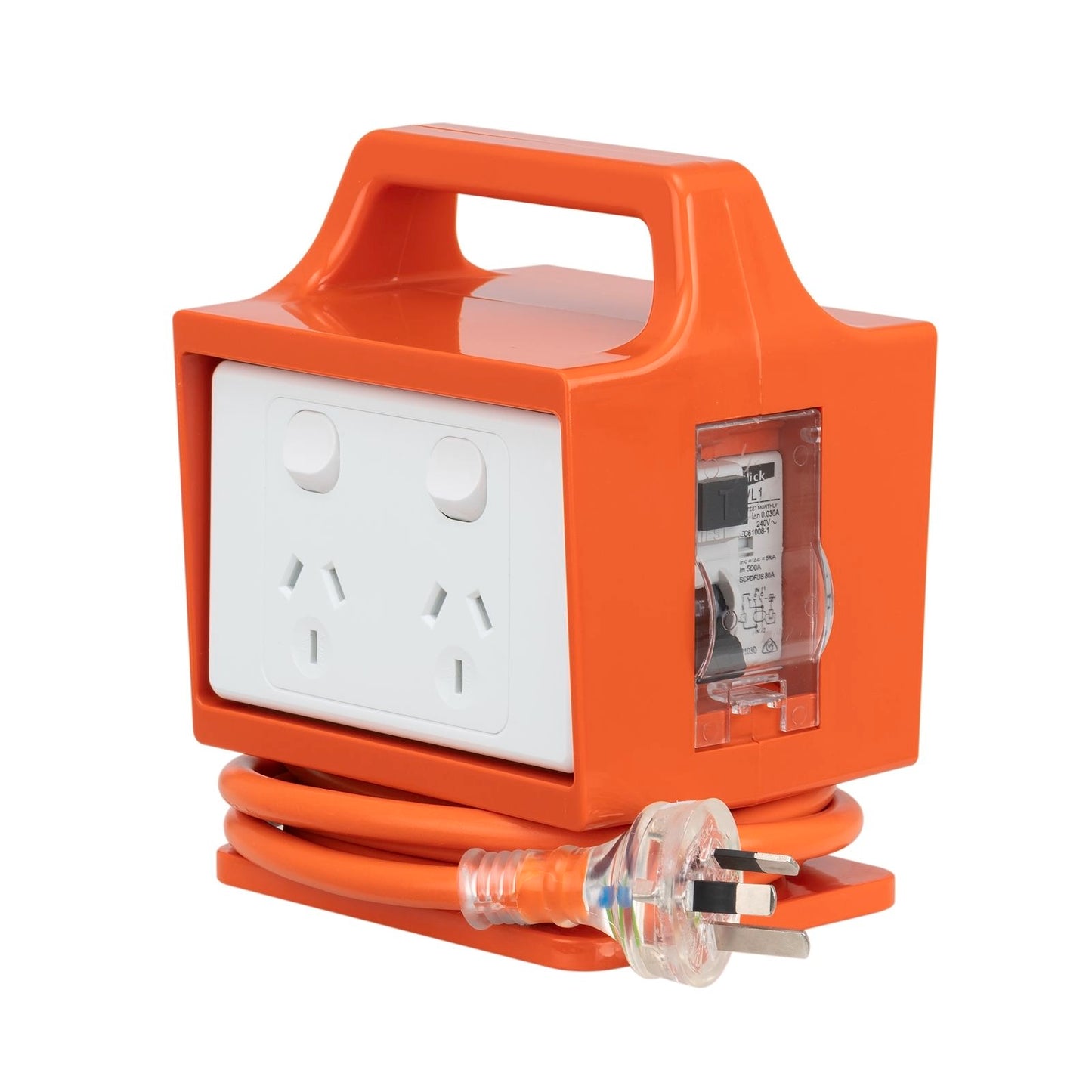 Click Power Block with RCD Safety Switch - 4 Outlet - 1.8m