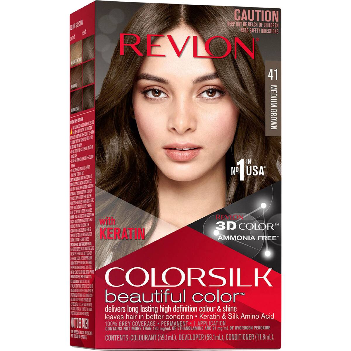 Revlon Colorsilk Beautiful Color 41 Medium Brown Each