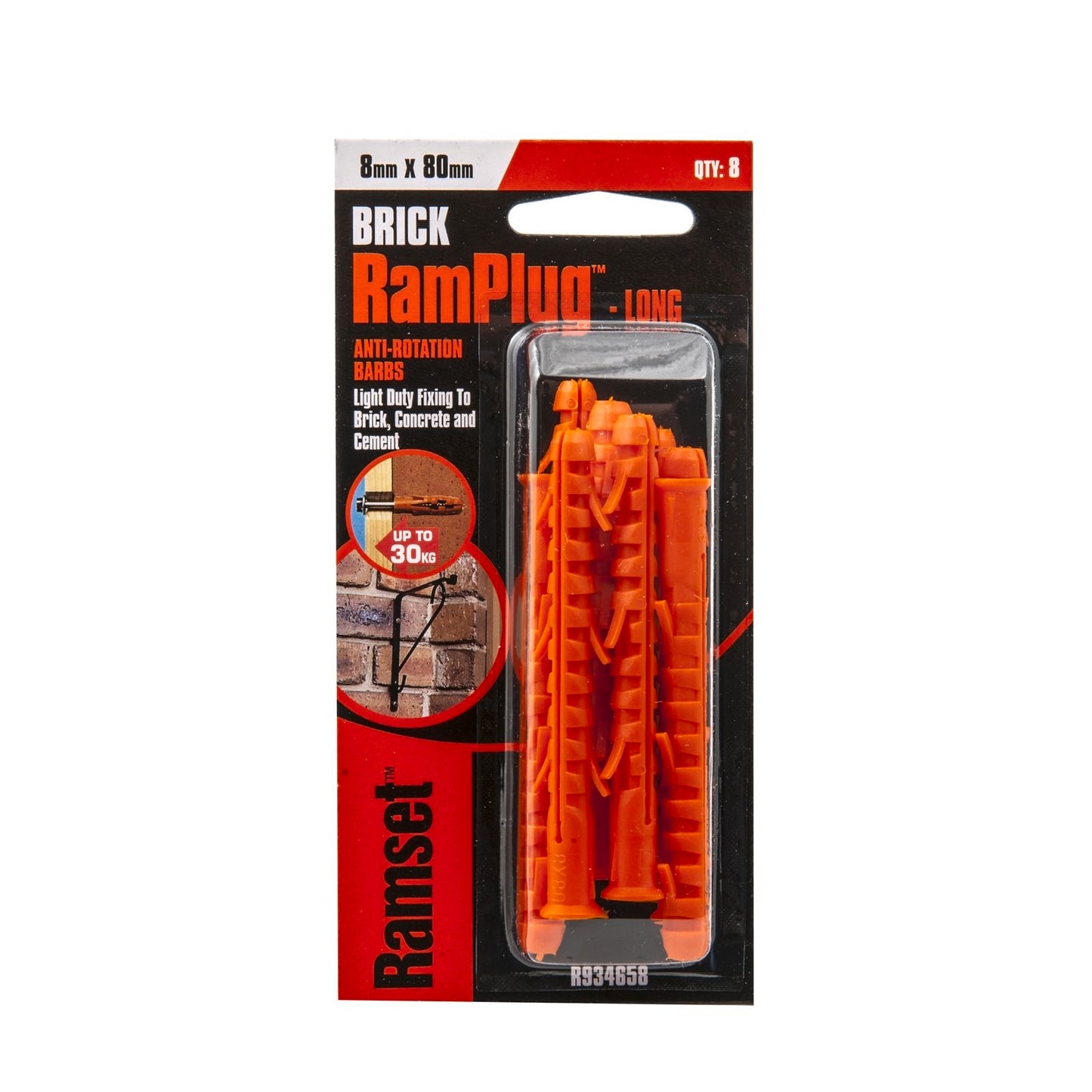 Ramset Long Anchor Ramplug - 8mm - 8 Pack