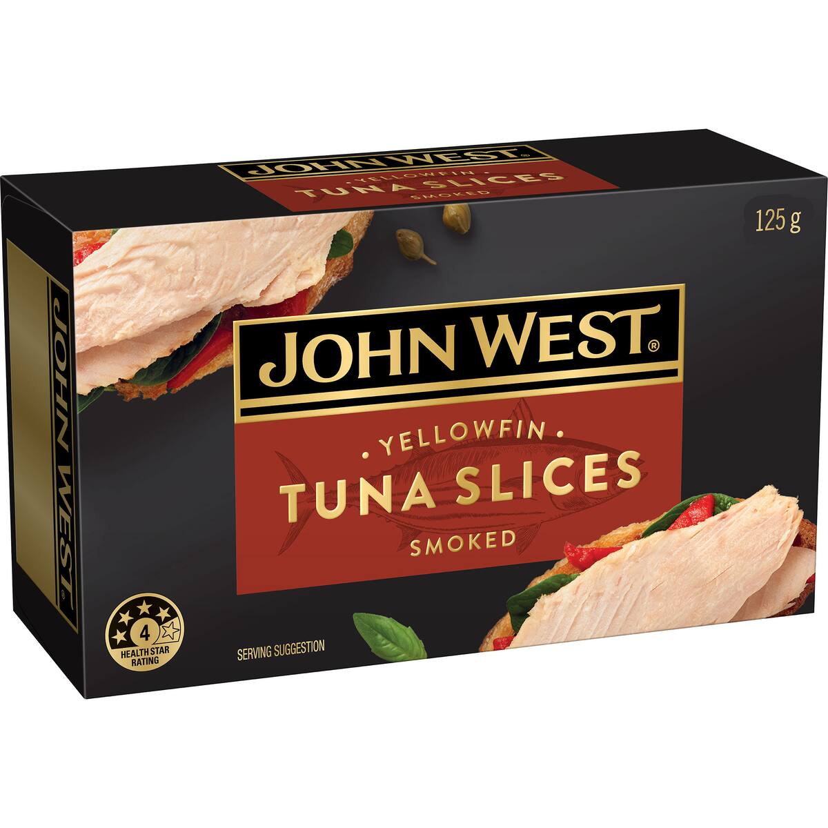 John West Smoked Yellowfin Tuna Slices 125g