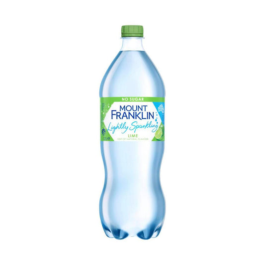 Mount Franklin Lightly Sparkling Water Lime Bottle - 1.25L