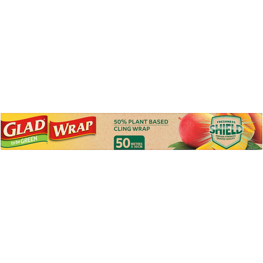 Glad To Be Green 50% Plant Based Cling Wrap 50m Each