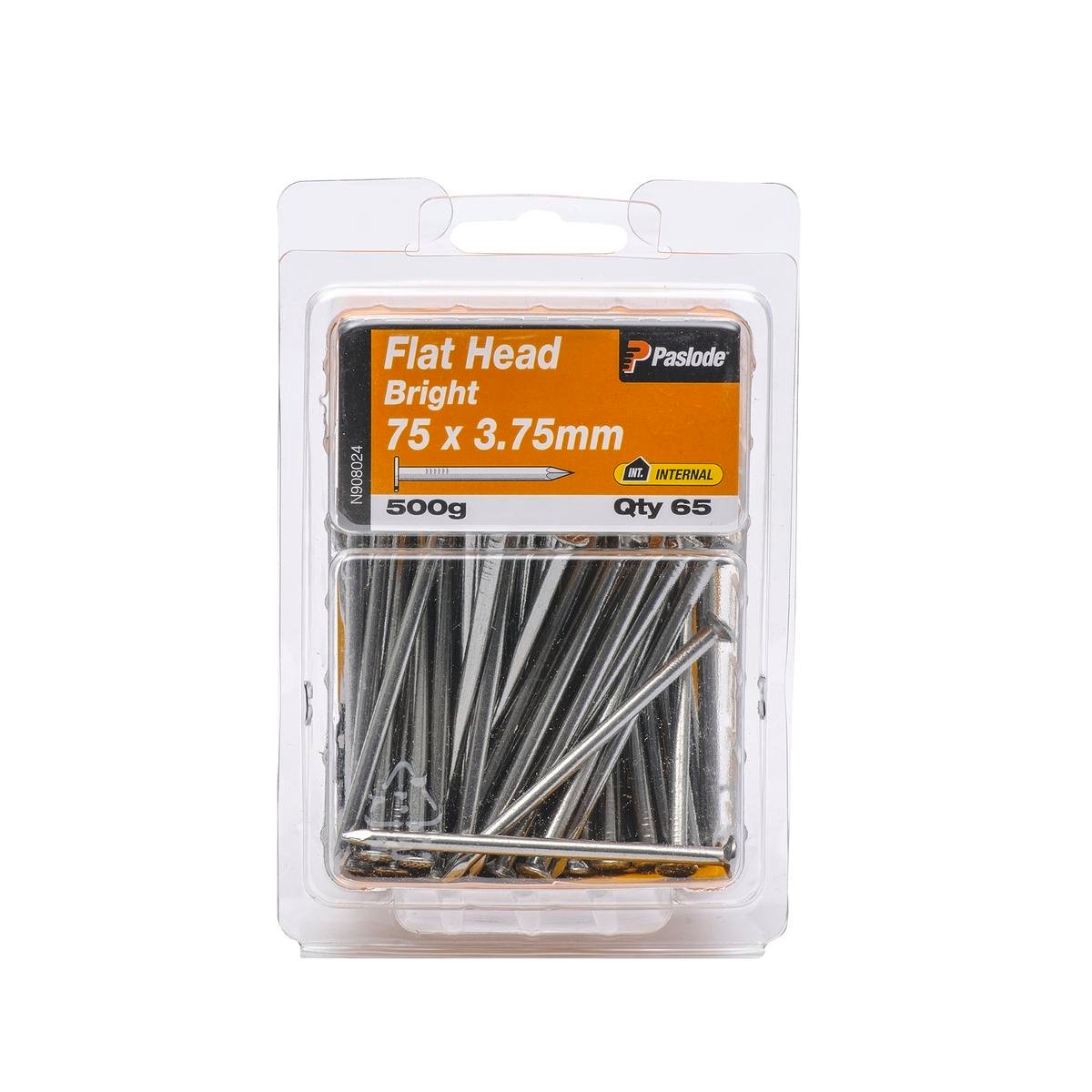 Paslode Flat Head Nails 75mm Bright Steel 500g 65 Pack