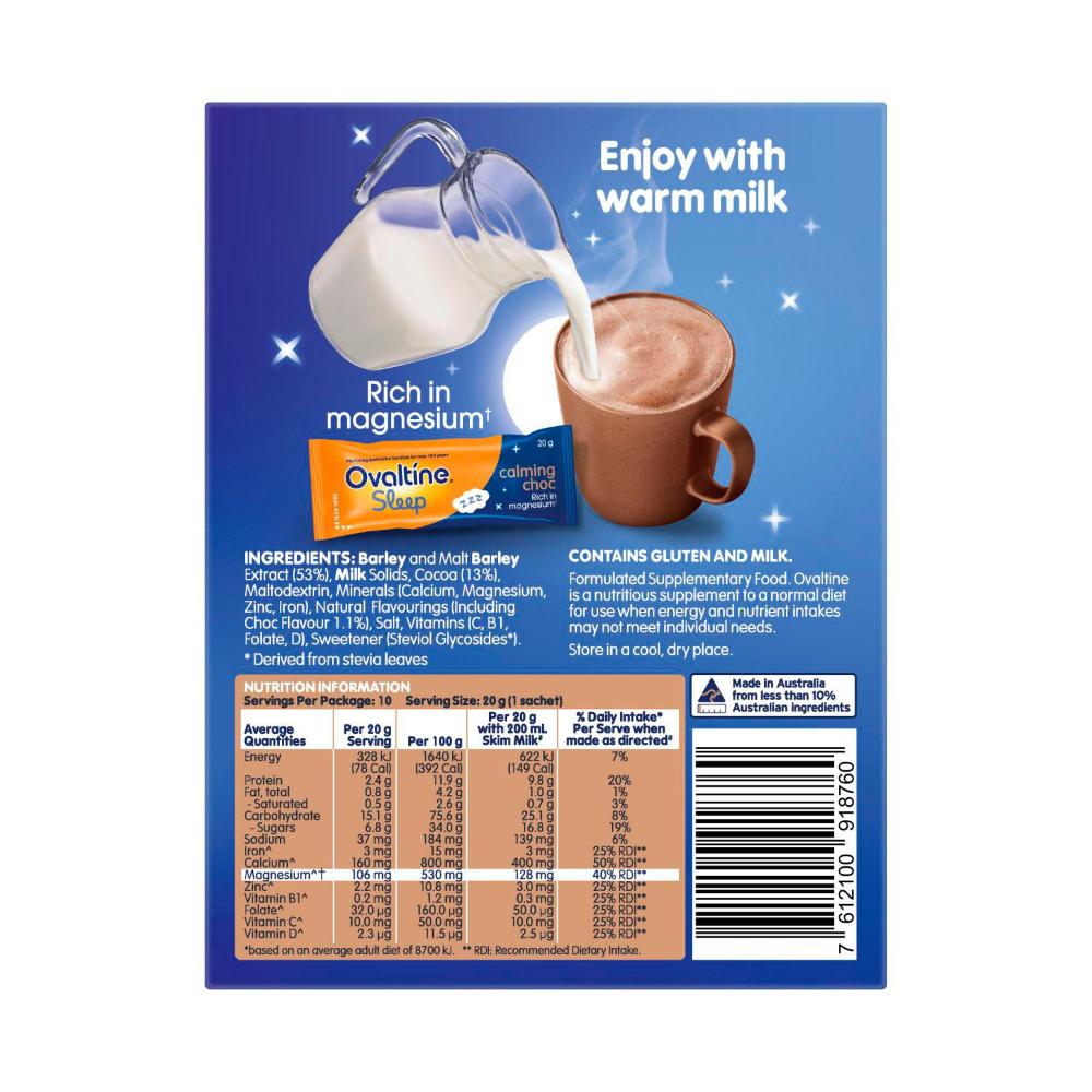 Ovaltine Sleep Calm Chocolate - 10 Each