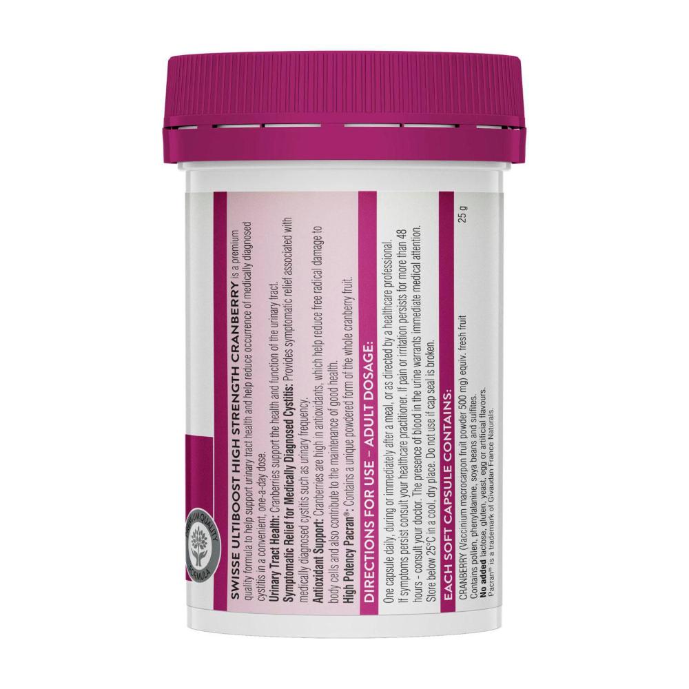 Swisse Ultiboost Hs Cranberry Capsules - 30 Pack