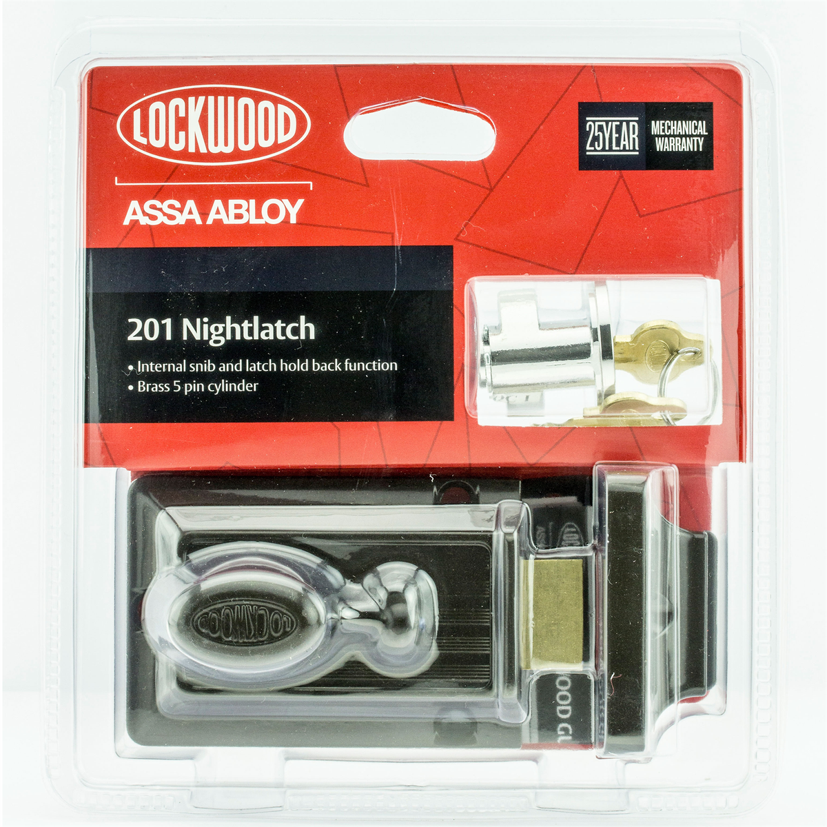 Lockwood Nightlatch - 105mm - Zinc Alloy - Inside Snib Function