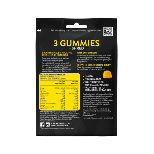 Sup Shred Carnitine High Performance Gummies Citrus Rush - 35 Pack