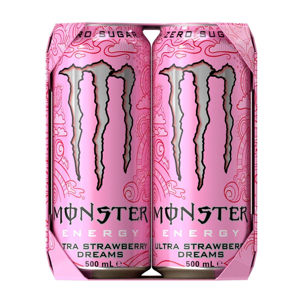 Monster Energy Strawberry Cans 4x500ml