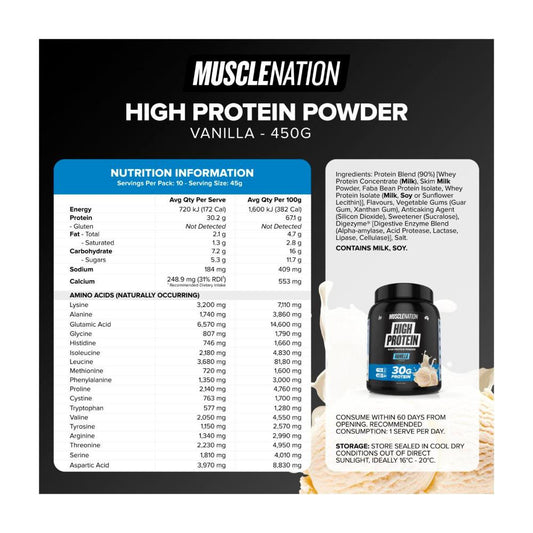 Muse Nation High Protein Powder Vanilla - 450g