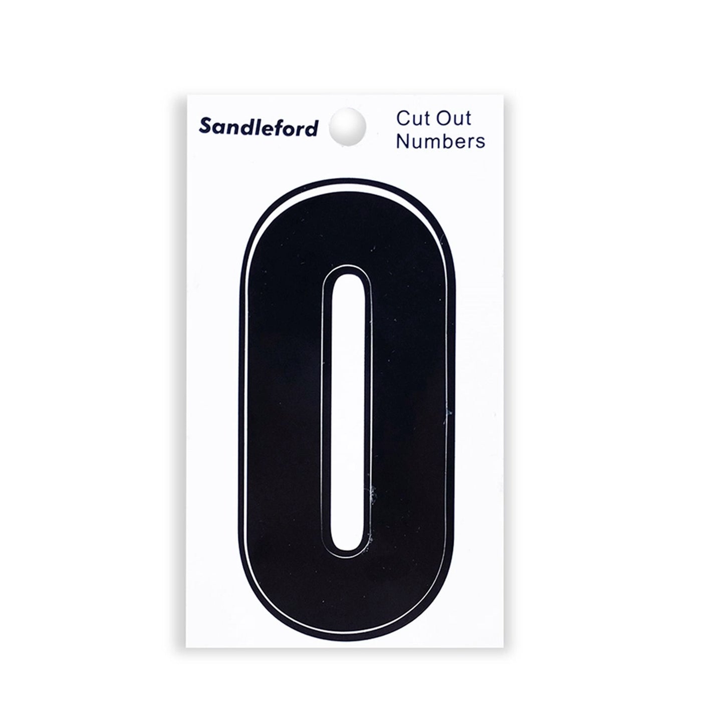 Sandleford Self Adhesive House Number 0 - 85mm - Black