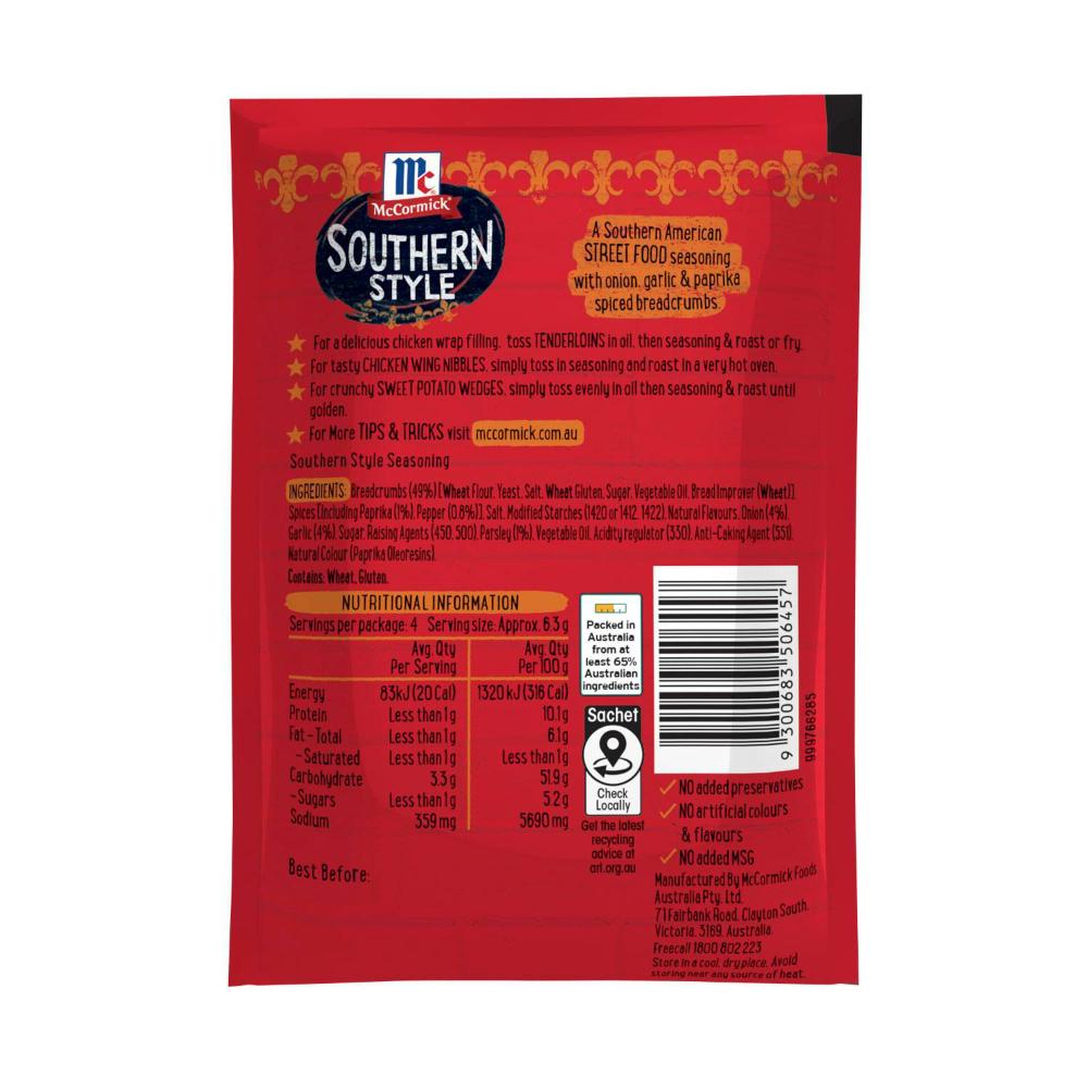 McCormick Street Food Seasoning Southern Style - 25g