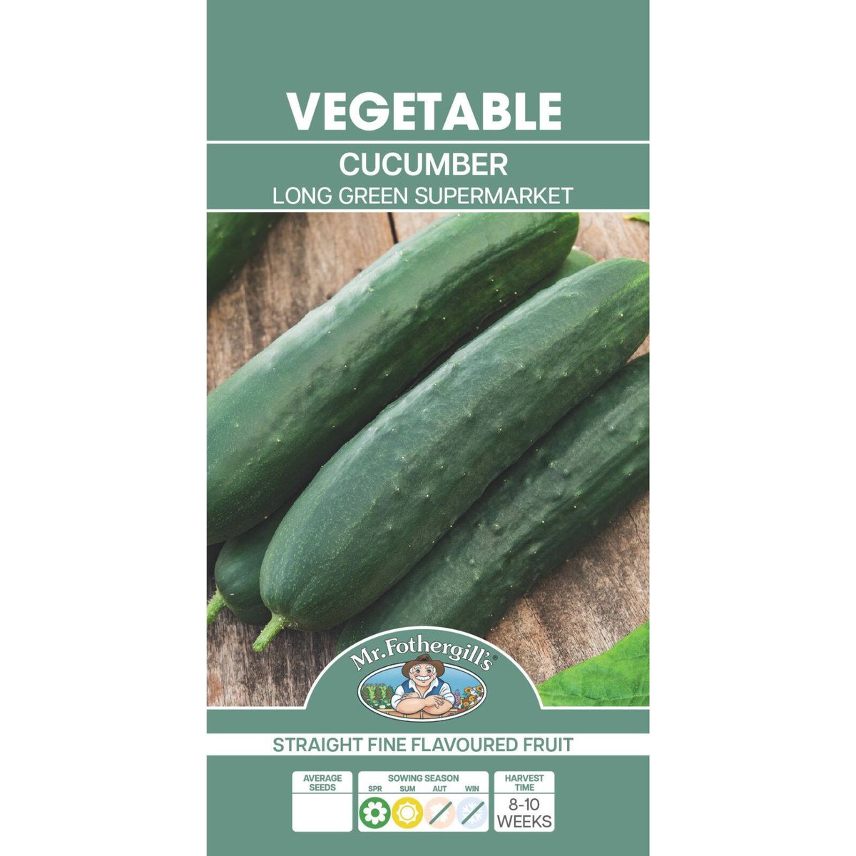 Mr Fothergill Cucumber Seeds - Long Green - 50 Seeds - Crisp Flavor