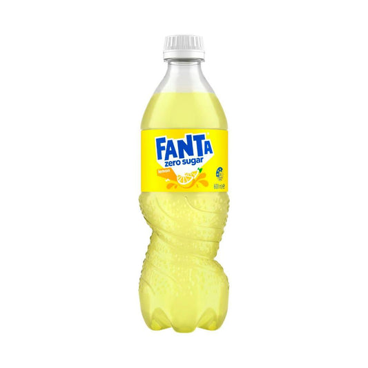 Fanta Zero Flavours Lemon Pet - 600mL