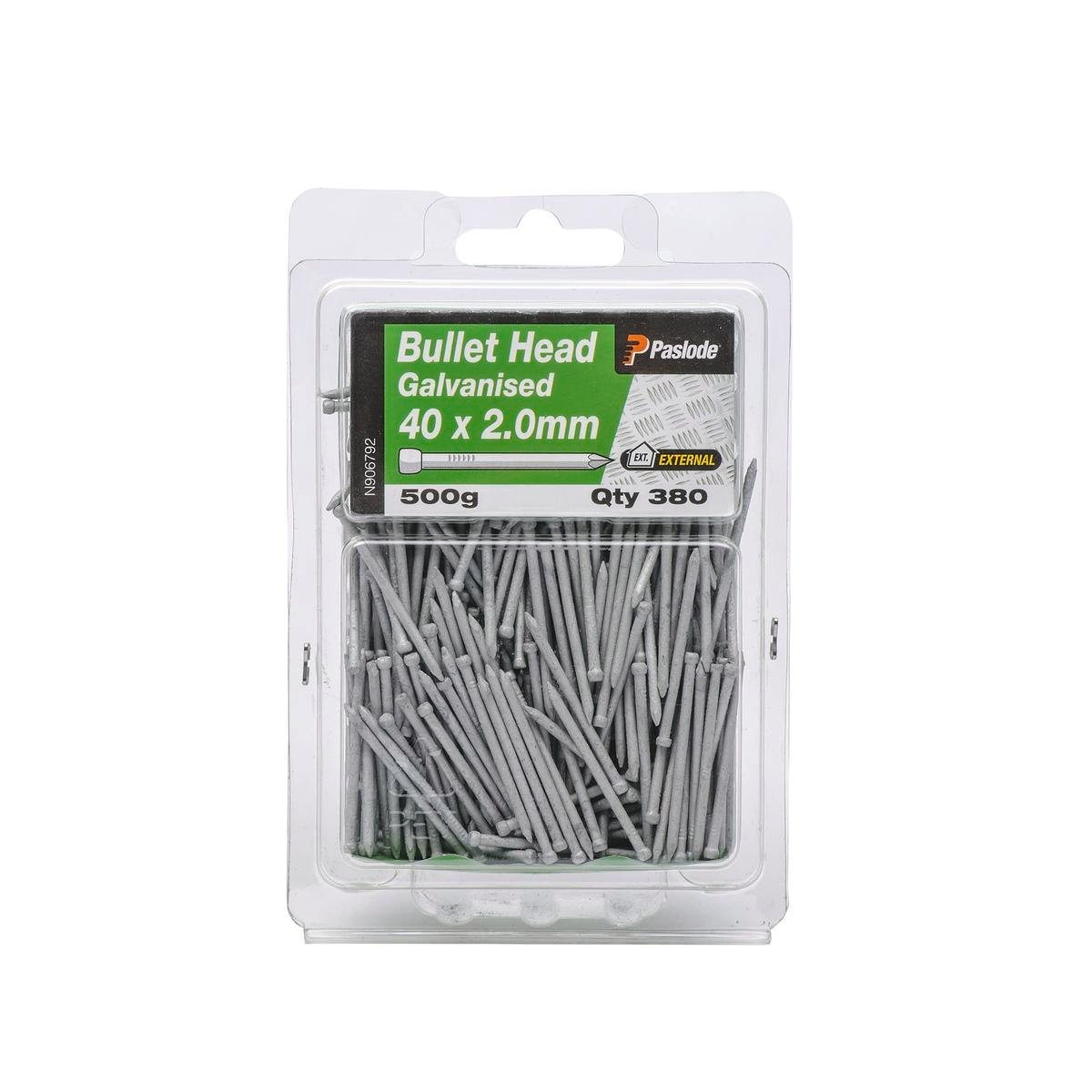 Paslode Galvanised Bullet Head Nails 40mm 2mm 500g Corrosion Resistant
