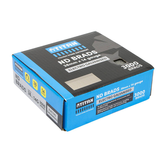 Titan Collated Nail Brads - 38mm - Electro Galvanised - 3000 Pack