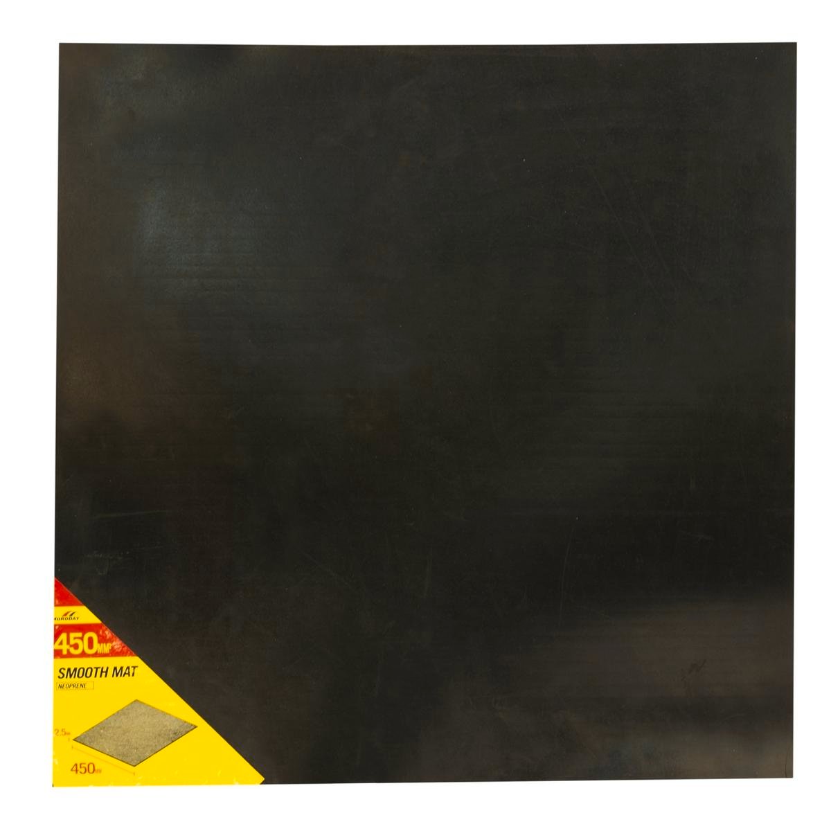 Moroday Black Smooth Neoprene Mat 450x450x2.5mm Durable Easy Install