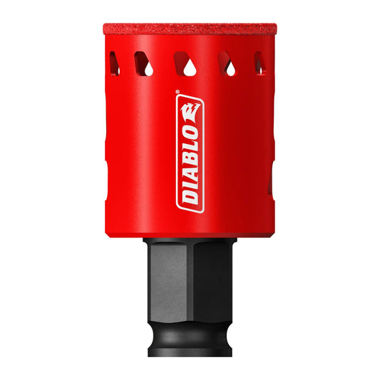 Diablo Diamond Grit Hole Saw - 1-3/8" - Efficient Drilling in Tile, Stone, Glass