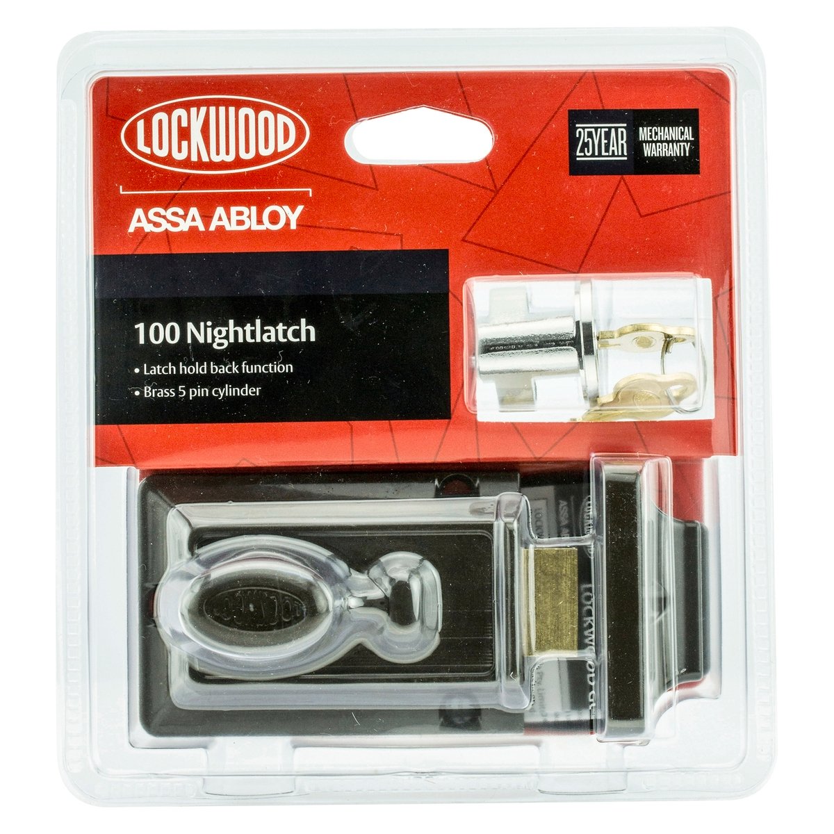 Lockwood Nightlatch - 100mm - High Purity Zinc Alloy - Bump Resistant