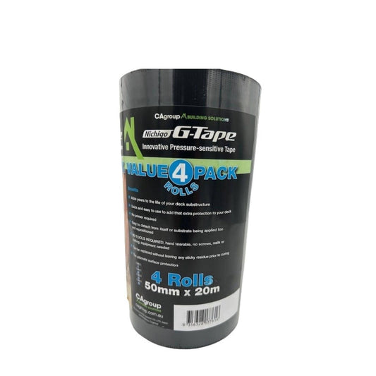 G Tape Bearer Protector - 50mm x 20m - Black - 4 Pack