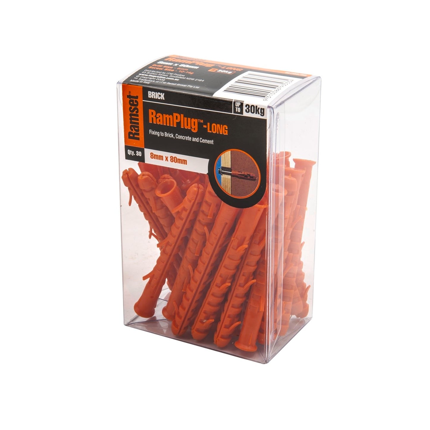 Ramset Long Anchor - 8 x 80mm - 30 Pack