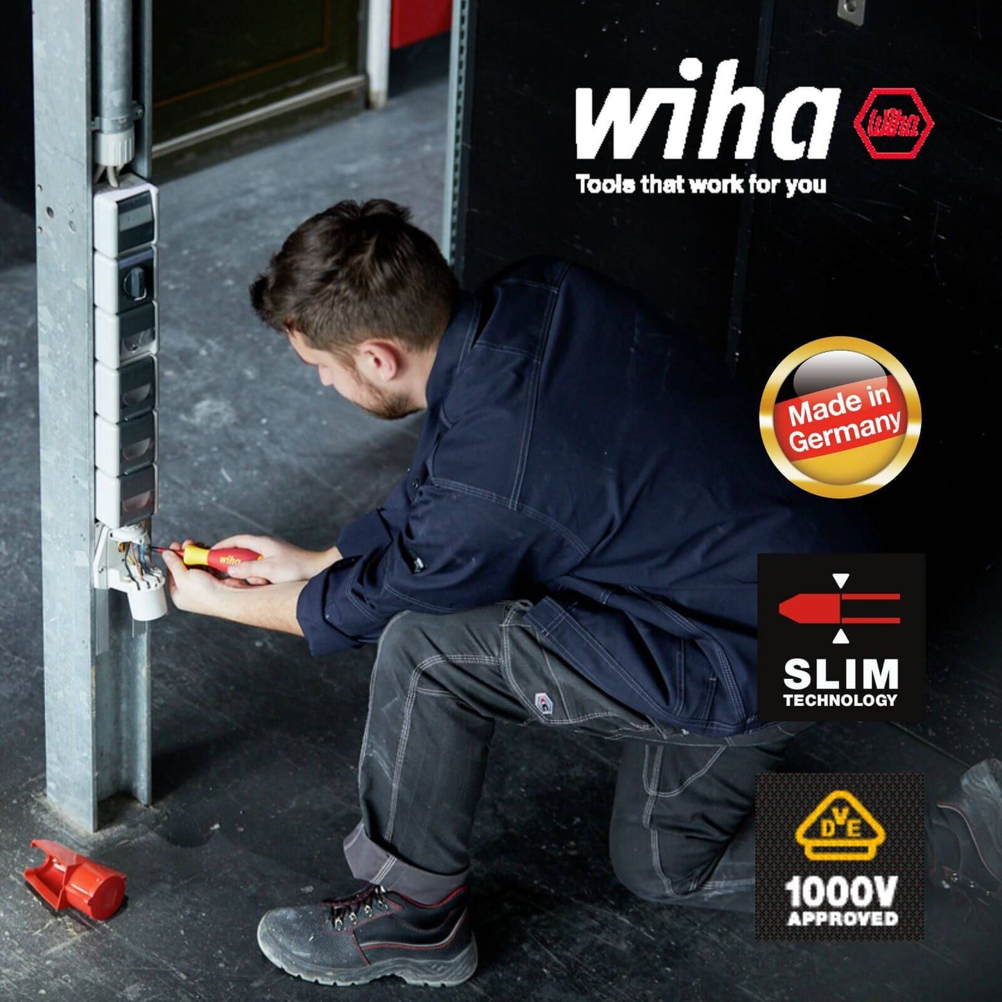 Wiha Flat Screwdriver - 2.5 x 75mm - Insulated