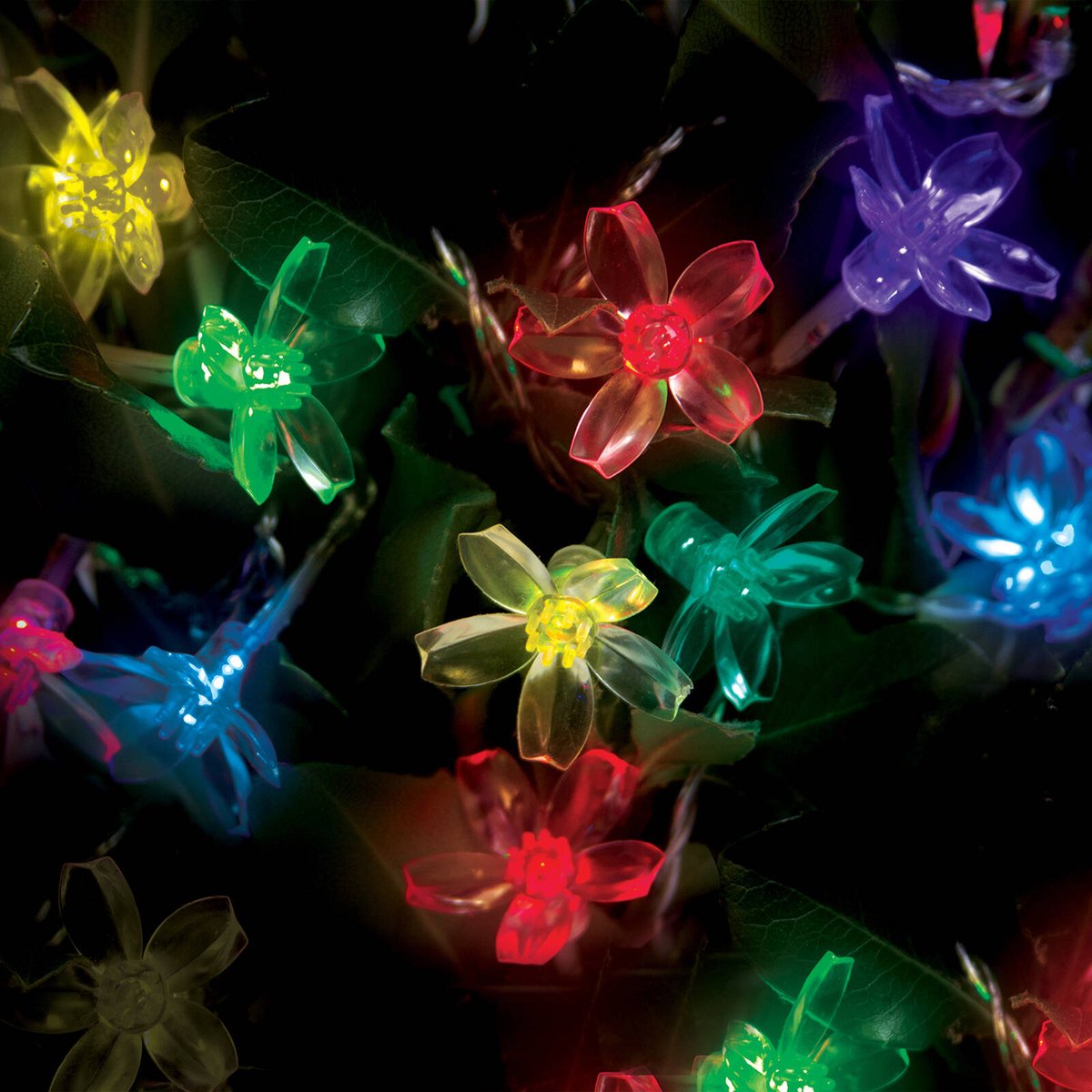 Lytworx 50 Colour Changing LED Solar Blossom Fairy Lights 4.9m Durable