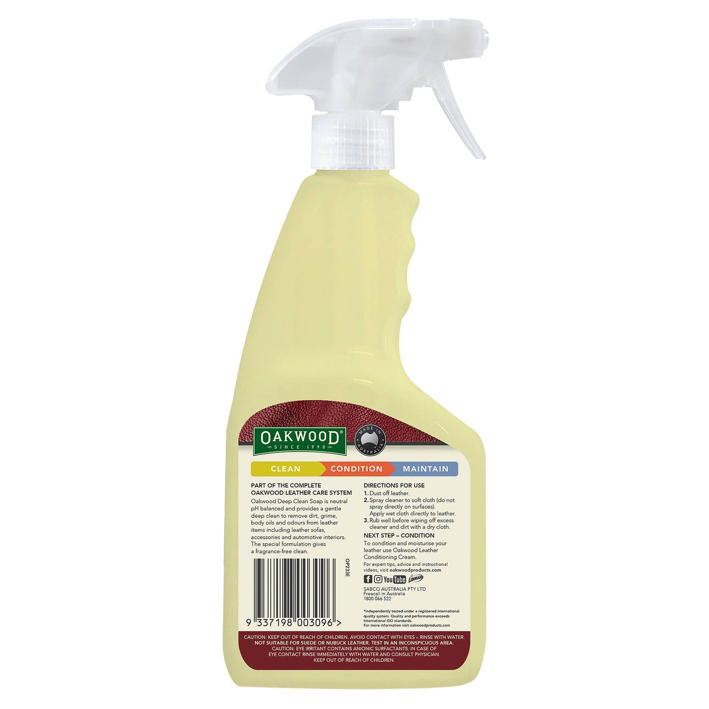 Oakwood Deep Clean Leather Care Soap - 500ml