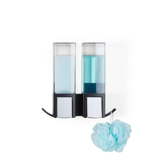 Better Living Clever Shower Dispenser - 2 x 500ml - Matte Black