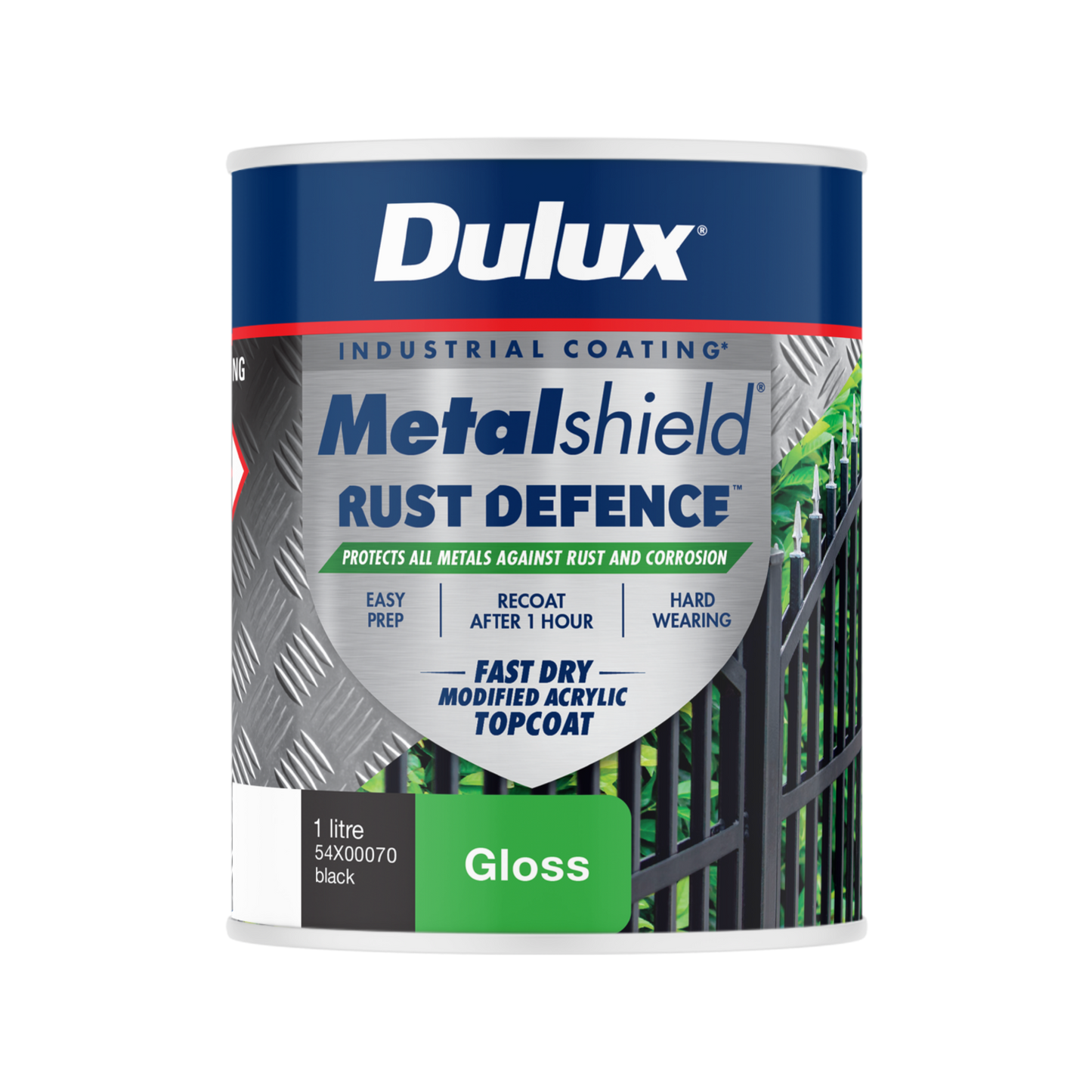 Dulux Metalshield Rust Defence - 1L - Black Gloss