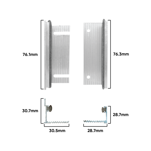 Rolltrak Aluminium Door Guide - 30mm