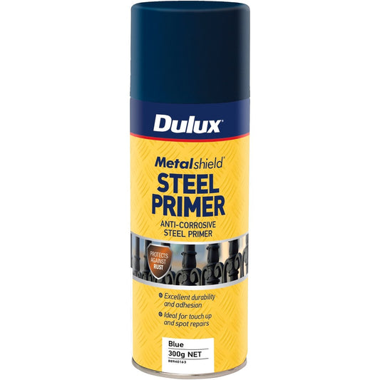 Dulux Metalshield Steel Primer Spray 300g Blue Anti-Corrosive