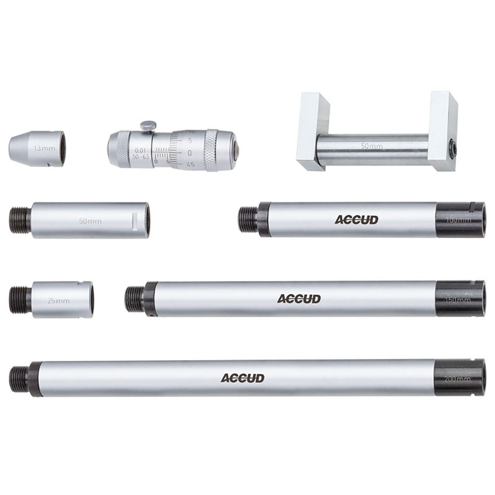 ACCUD 50-600mm Metric Tubular Inside Micrometer Set AC-352-024-01