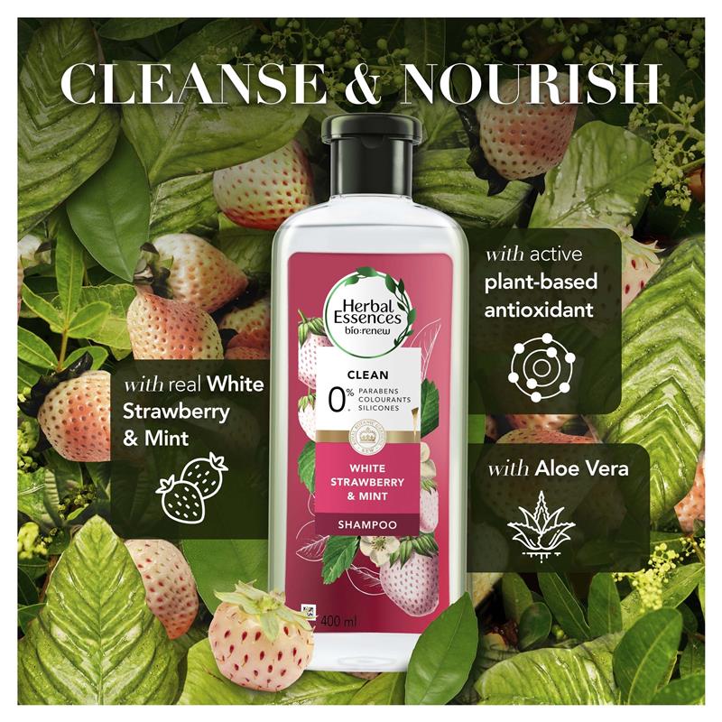 Herbal Essences Bio Renew White Strawberry & Mint Shampoo 400ml