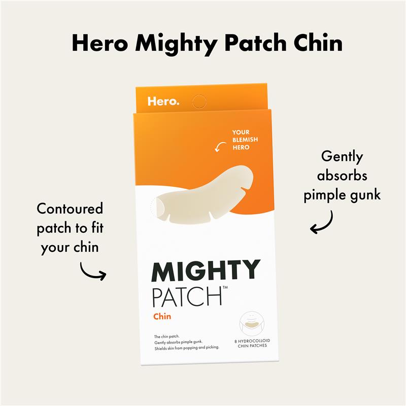 Hero Mighty Patch Chin - 8 Pack for Targeted Pimple Treatment