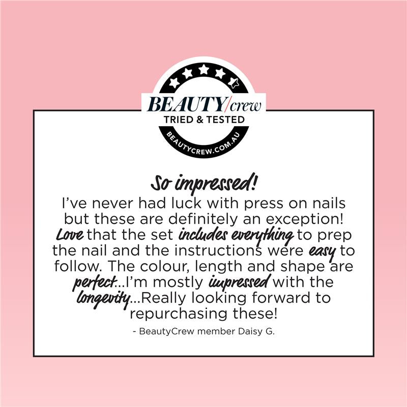 Glam By Manicare Glam Ready Pre-Glued Nails Ballet On Point 30 Pieces