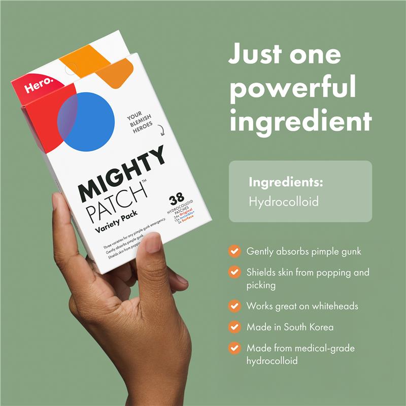 Hero Mighty Patch Variety 38pk - All-in-One Pimple Patch Solution