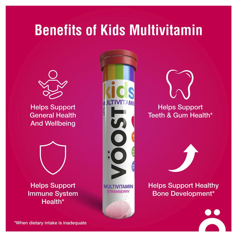 Voost Kids Multivitamin Effervescent Tablets 20 Pack