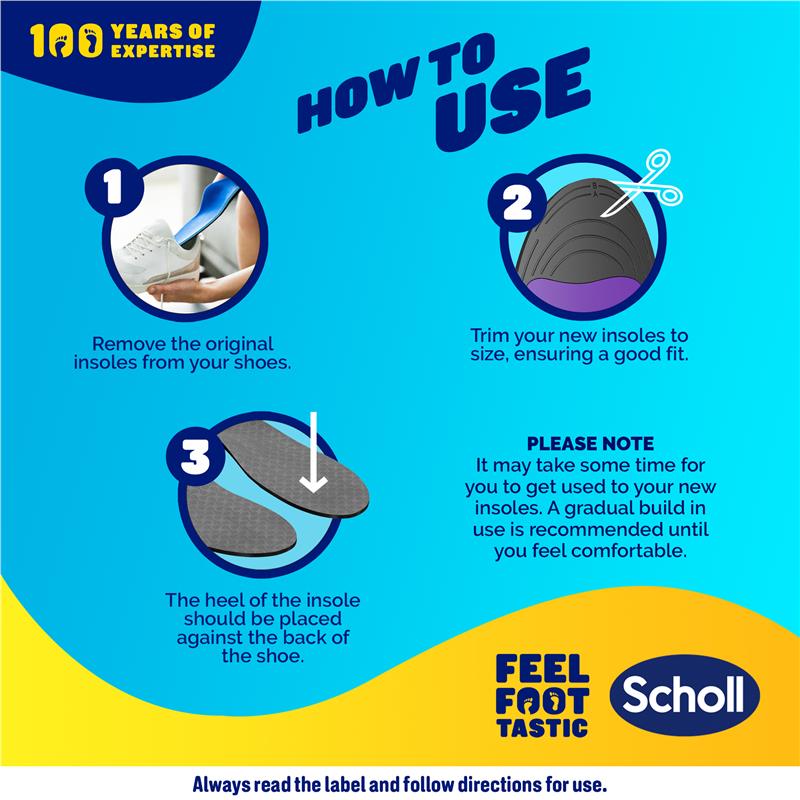 Scholl In Balance Pain Relief Plantar Fasciitis Orthotic Insole Medium