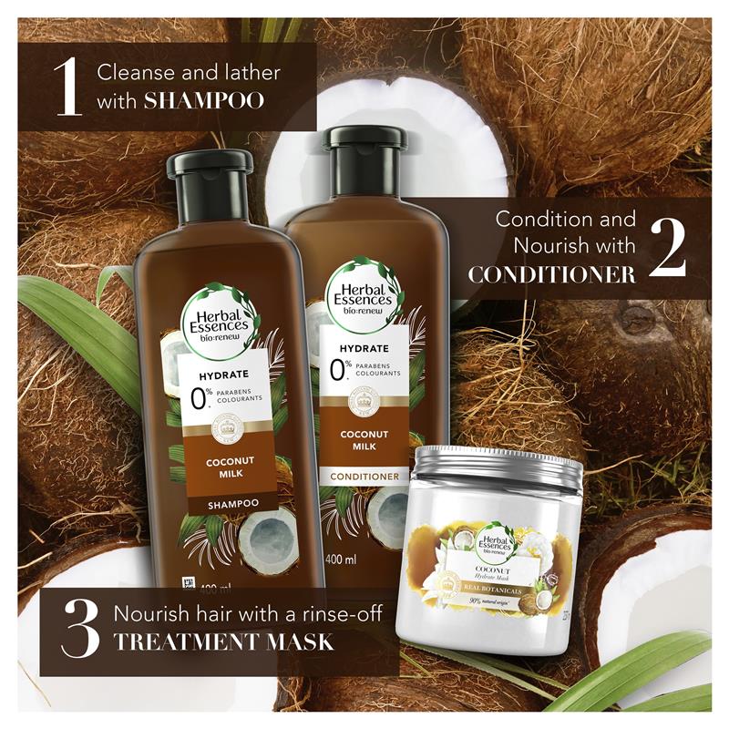 Herbal Essences Bio Renew Hydrate Coconut Milk Shampoo - 600ml