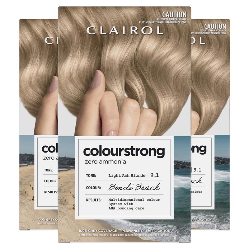 Clairol Colour Strong Kit 9.1 Light Ash Blonde - Ammonia-Free Hair Color