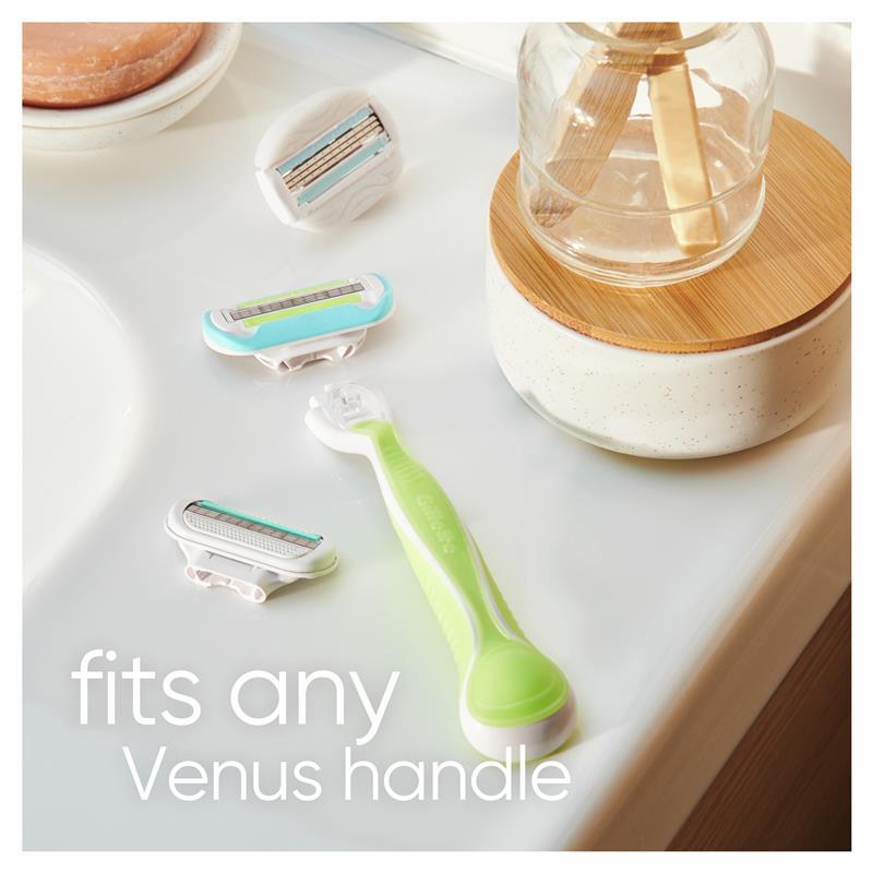 Gillette Venus Extra Smooth 5-Blade Razor Handle with 2 Refills