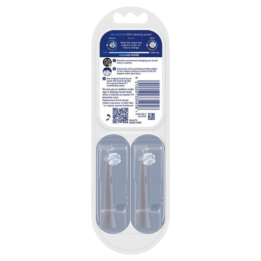 Oral B Power Toothbrush iO Advanced Clean Refills Black 2 Pack