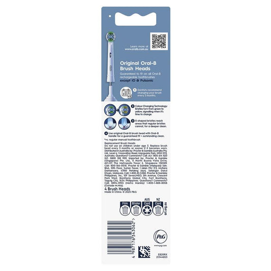 Oral B Power Toothbrush Everyday Clean Refills 4 Pack