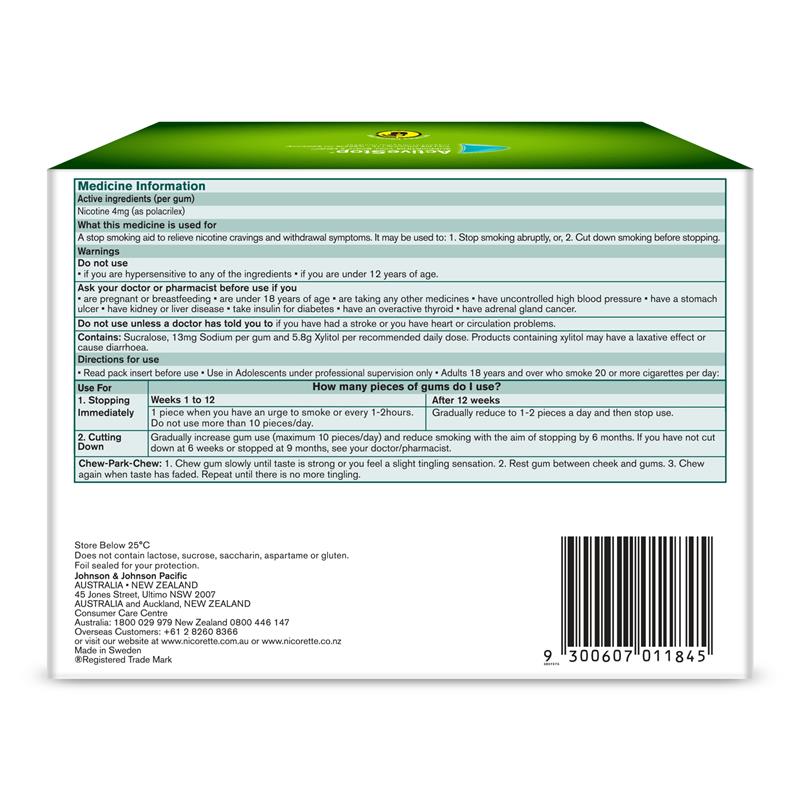 Nicorette Gum 4mg Fresh Fruit - 315 Pieces (Exclusive Size)