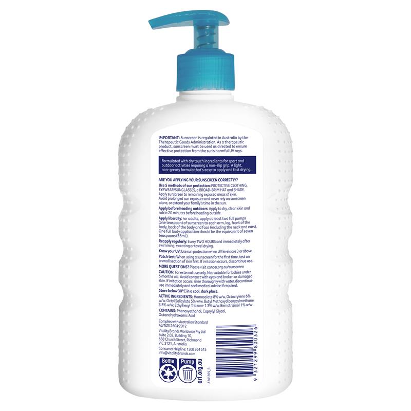 Cancer Council SPF 50 Sport Dry Touch & Sweat Resistant 500ml