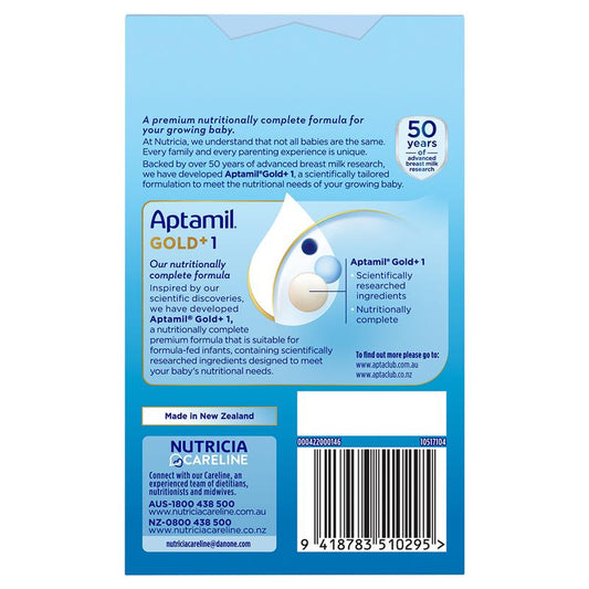 Aptamil Gold+ 1 Baby Infant Formula Powder Sachets From Birth to 6 Months 5 Pack 22.5g