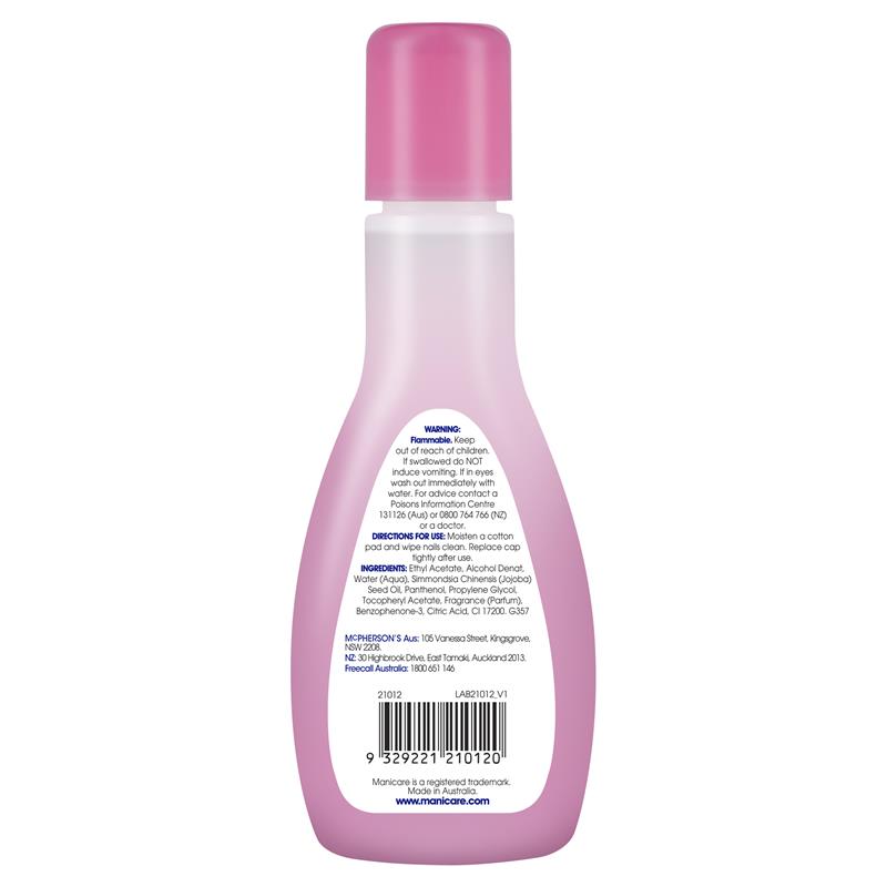 Manicare Nail Polish Remover Acetone Free 200ml - Gentle & Effective