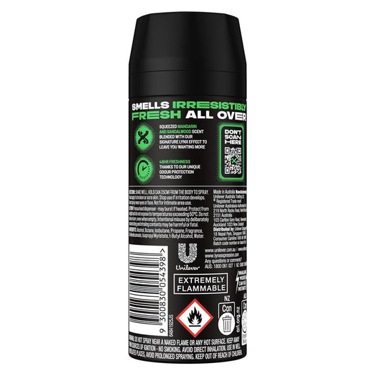 LYNX Africa Men's Deodorant Spray 165ml – 48-Hour Odor Control