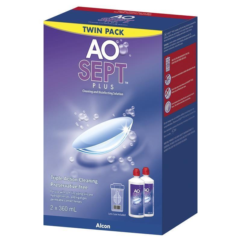 Aosept Plus 360mL Twin Pack